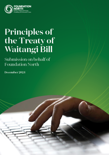 Foundation North submission on the Principles of the Treaty of Waitangi Bill