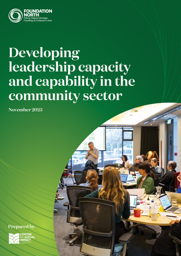 Developing leadership capacity and capability in the community sector