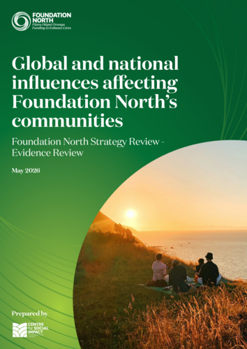 Global and national influences affecting Foundation North’s communities